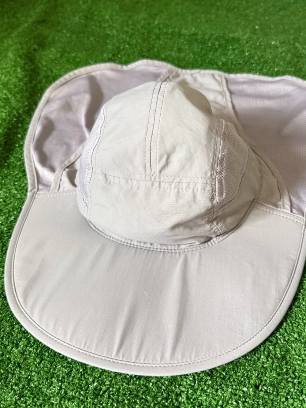 Unbranded Wide Brim Sun Hat w/ Neck Flap Solid Gray Safari Legionnaire Hat OSFA